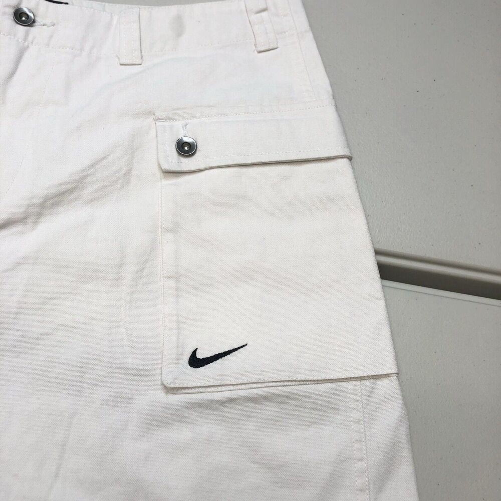 Nike Life Woven P44 Cargo Canvas Shorts White FJ7137-030 Men’s Size 34 - Picture 4 of 8